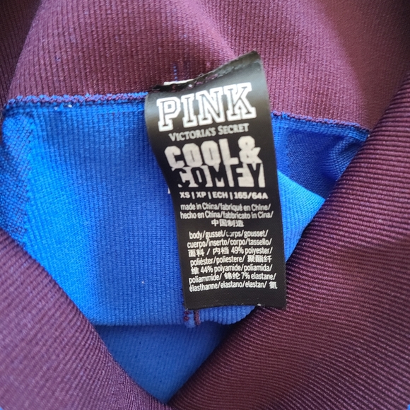 VS Pink leggings! Purple and blue detailing. - Picture 2 of 3